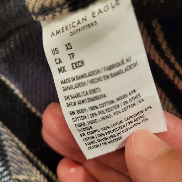 American Eagle Plaid Flannel Shirt - Picture 12 of 13